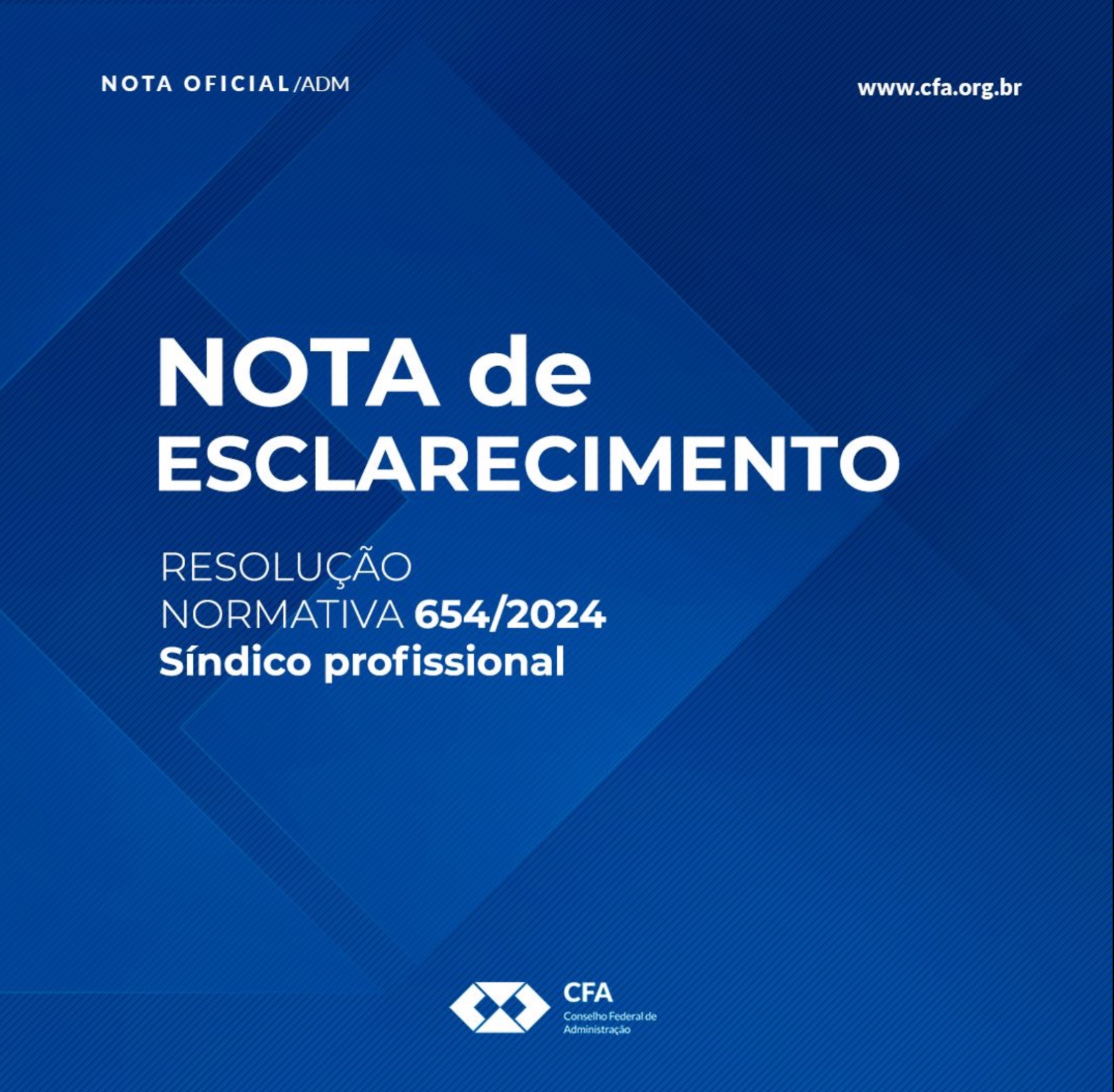 Você está visualizando atualmente Esclarecimentos sobre a Resolução Normativa CFA nº 654/2024